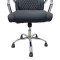 Scaun de birou director cu design matlasat, Negru, 62x70x116 cm, perspectiva suplimentara