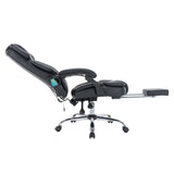 Scaun de birou director Thrive Premium Quality mecanism de masaj cu spate incalzit pu, Negru, 66x70x112 cm