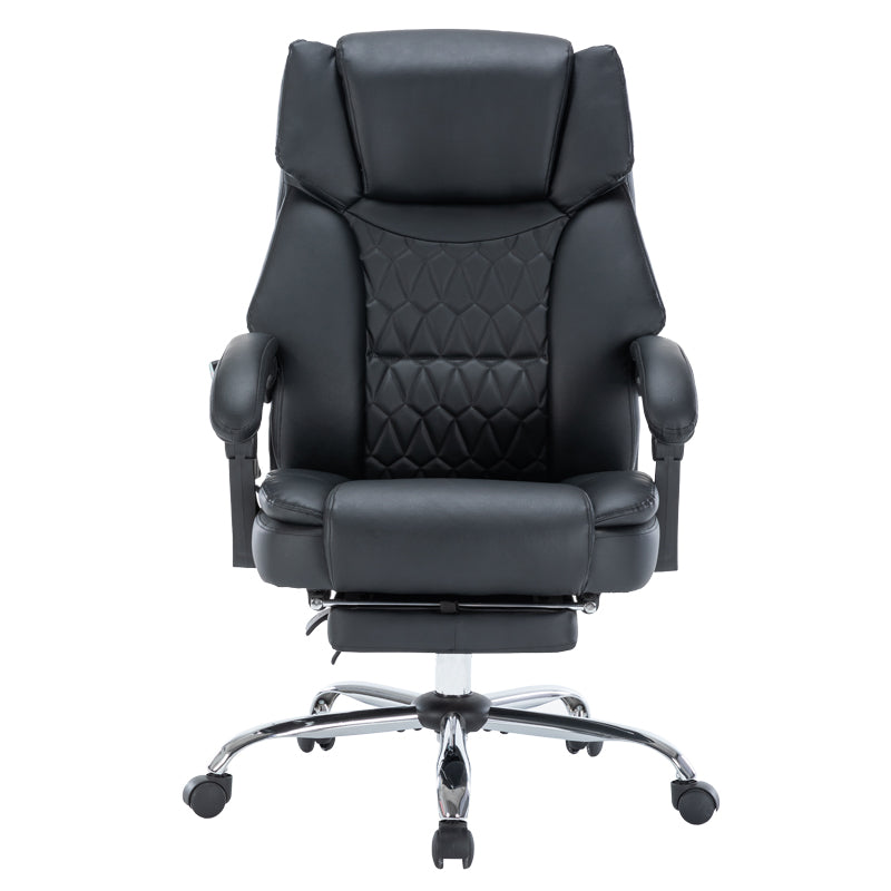 Scaun de birou director Thrive Premium Quality mecanism de masaj cu spate incalzit pu, Negru, 66x70x112 cm