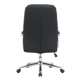 Scaun de birou directorial Normie, piele PU, 58x65x111 cm - Negru