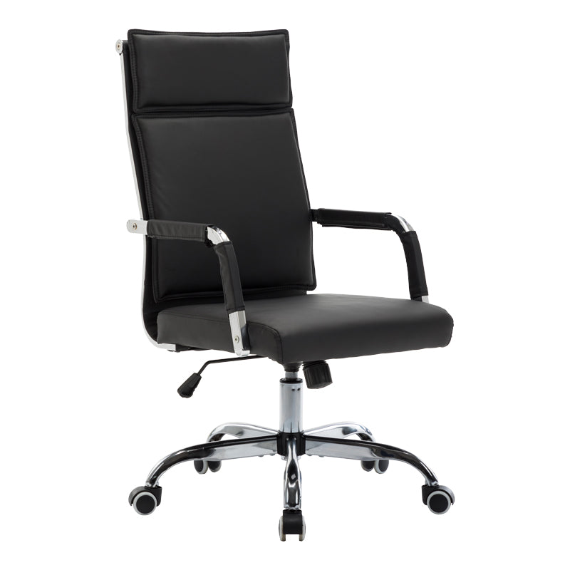 Scaun de birou directorial cu rotile Mavel, Negru, 55x62x100-110 cm