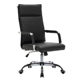 Scaun de birou directorial cu rotile Mavel, Negru, 55x62x100-110 cm