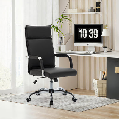 Scaun de birou directorial cu rotile Mavel, Negru, 55x62x100-110 cm, imagine suplimentara