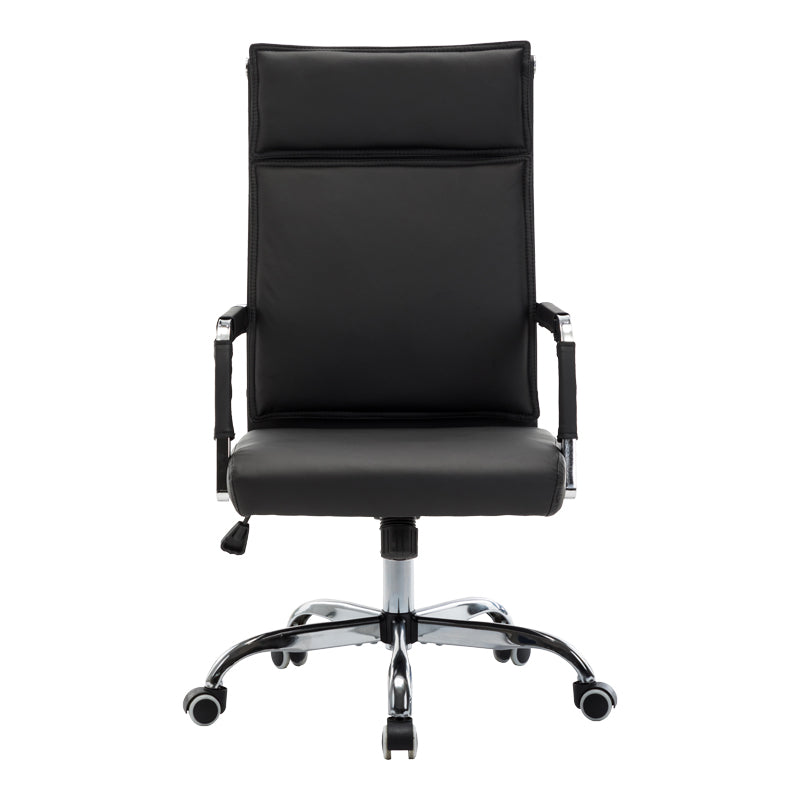 Scaun de birou directorial cu rotile Mavel, Negru, 55x62x100-110 cm