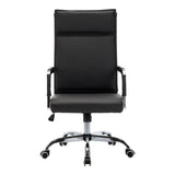 Scaun de birou directorial cu rotile Mavel, Negru, 55x62x100-110 cm