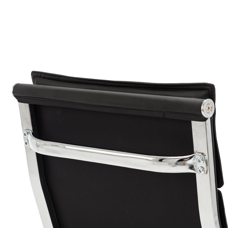 Scaun de birou directorial cu rotile Mavel, Negru, 55x62x100-110 cm