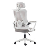 Scaun de birou directorial Exeter, 50x58x129 cm - Alb-Gri