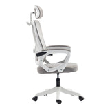Scaun de birou directorial Exeter, 50x58x129 cm - Alb-Gri