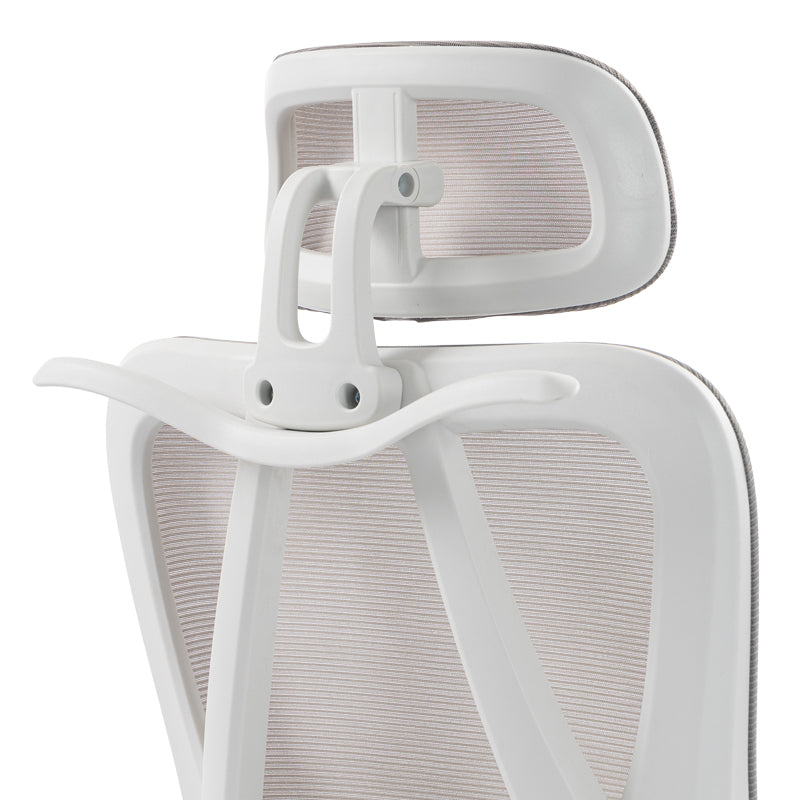 Scaun de birou directorial Exeter, 50x58x129 cm - Alb-Gri