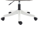 Scaun de birou directorial Exeter, 50x58x129 cm - Alb-Gri