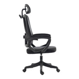 Scaun de birou directorial Exeter, 50x58x129 cm - Negru