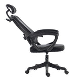 Scaun de birou directorial Exeter, 50x58x129 cm - Negru
