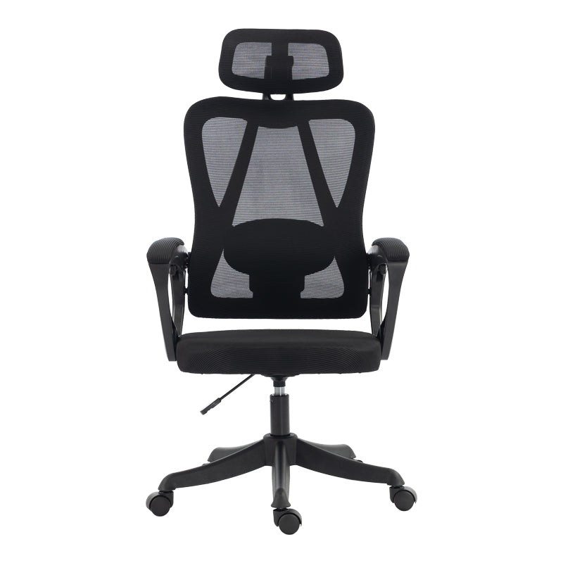 Scaun de birou directorial Exeter, 50x58x129 cm - Negru