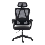 Scaun de birou directorial Exeter, 50x58x129 cm - Negru