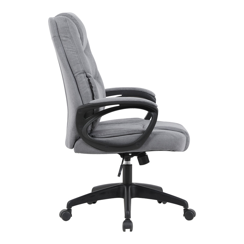 Scaun de birou directorial Kamora, stofa, 66x67x111 cm - Antracit