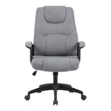 Scaun de birou directorial Kamora, stofa, 66x67x111 cm - Antracit