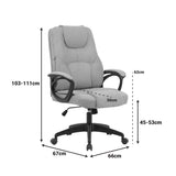 Scaun de birou directorial Kamora, stofa, 66x67x111 cm - Antracit