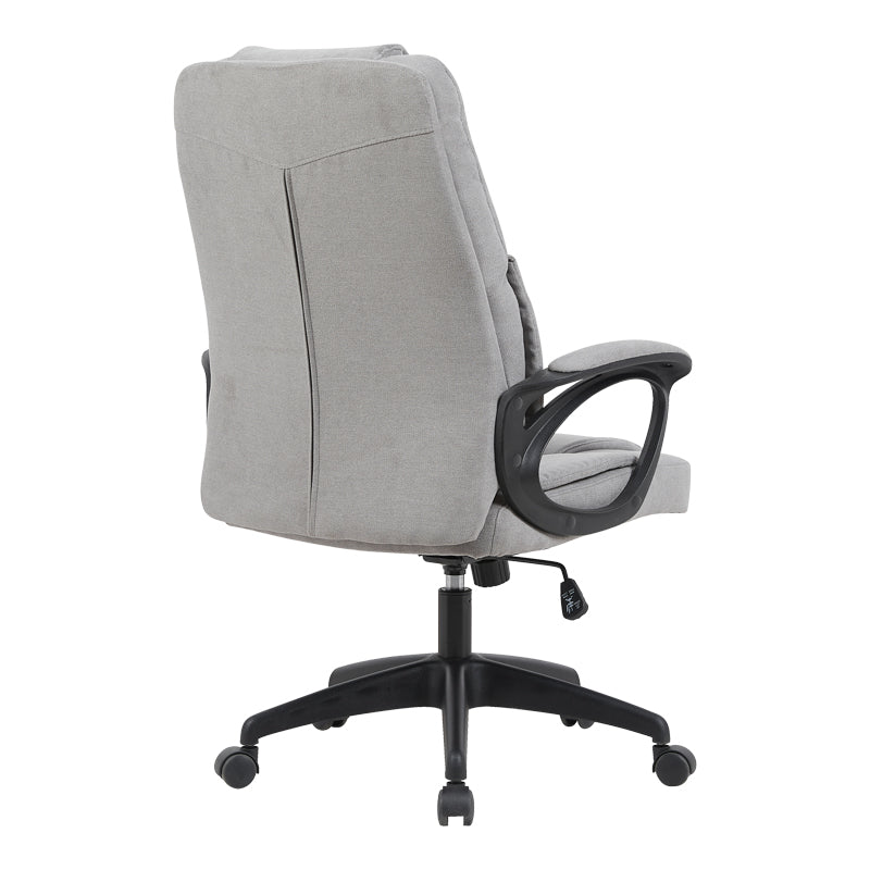 Scaun de birou directorial Kamora, stofa, 66x67x111 cm - Gri