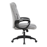 Scaun de birou directorial Kamora, stofa, 66x67x111 cm - Gri