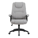 Scaun de birou directorial Kamora, stofa, 66x67x111 cm - Gri