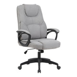 Scaun de birou directorial Kamora, stofa, 66x67x111 cm - Gri