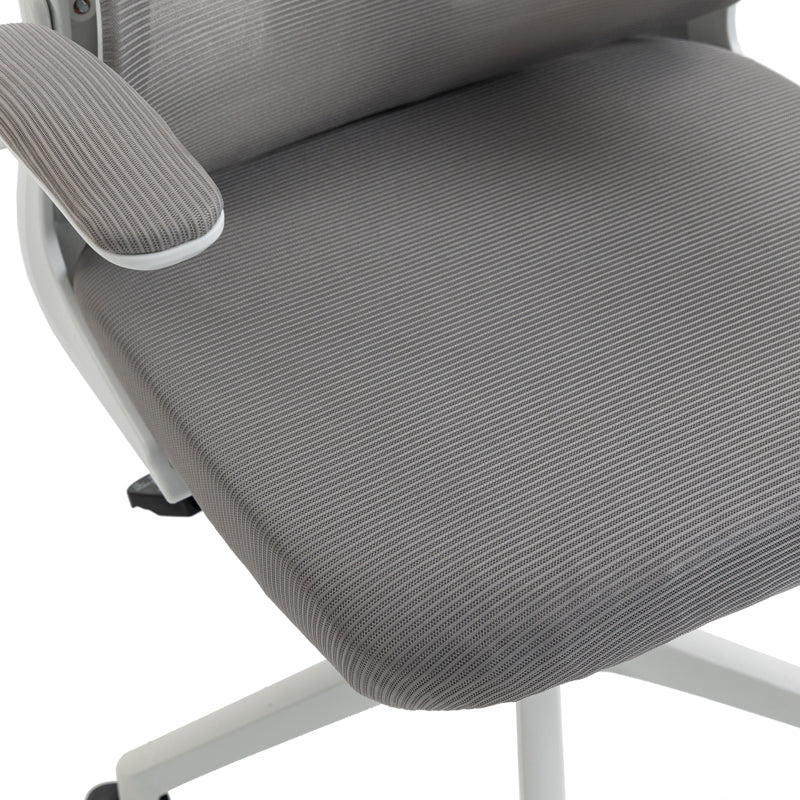 Scaun de birou directorial Mainz, 50x60x122 cm - Alb-Gri