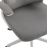 Scaun de birou directorial Mainz, 50x60x122 cm - Alb-Gri