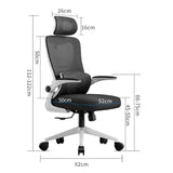 Scaun de birou directorial Mainz, 50x60x122 cm - Alb-Gri