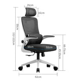 Scaun de birou directorial Mainz, 50x60x122 cm - Negru