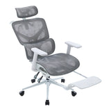 Scaun de birou directorial Vigo, 52x70x124 cm - Gri-Alb