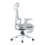 Scaun de birou directorial Vigo, 52x70x124 cm - Gri-Alb