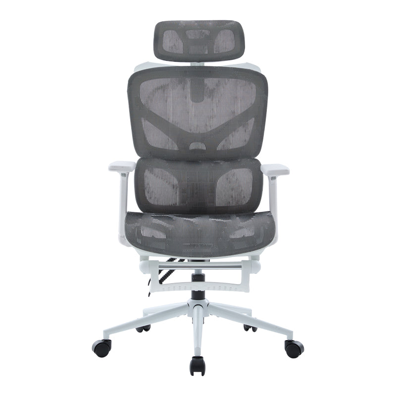 Scaun de birou directorial Vigo, 52x70x124 cm - Gri-Alb