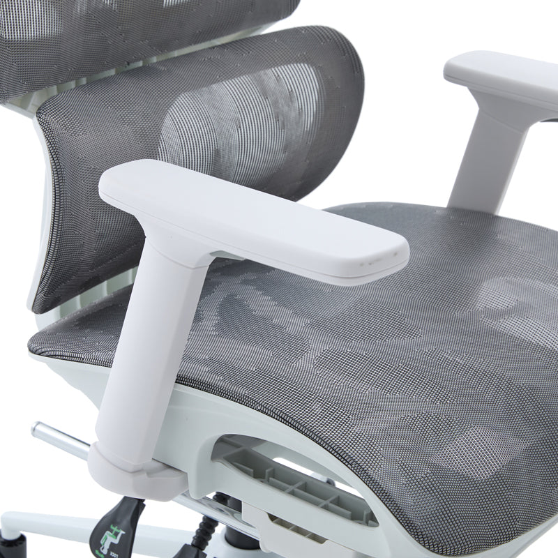 Scaun de birou directorial Vigo, 52x70x124 cm - Gri-Alb