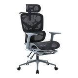 Scaun de birou directorial Vigo, 52x70x124 cm - Gri-Negru