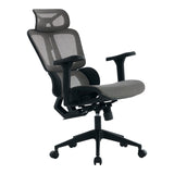 Scaun de birou ergonomic Ergo Flow, Negru-Gri, 73x64x112-135 cm