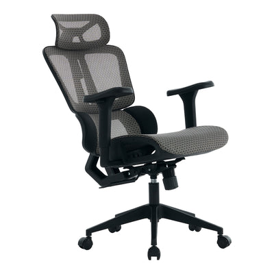 Scaun de birou ergonomic Ergo Flow, Negru-Gri, 73x64x112-135 cm, detaliu produs
