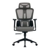 Scaun de birou ergonomic Ergo Flow, Negru-Gri, 73x64x112-135 cm, foto produs