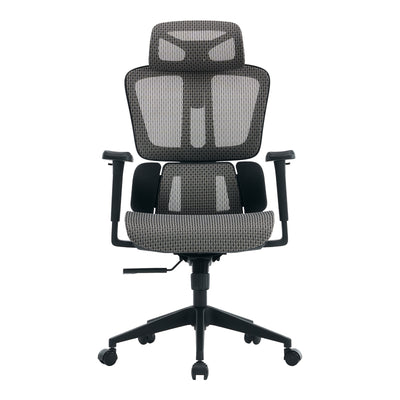 Scaun de birou ergonomic Ergo Flow, Negru-Gri, 73x64x112-135 cm, foto produs