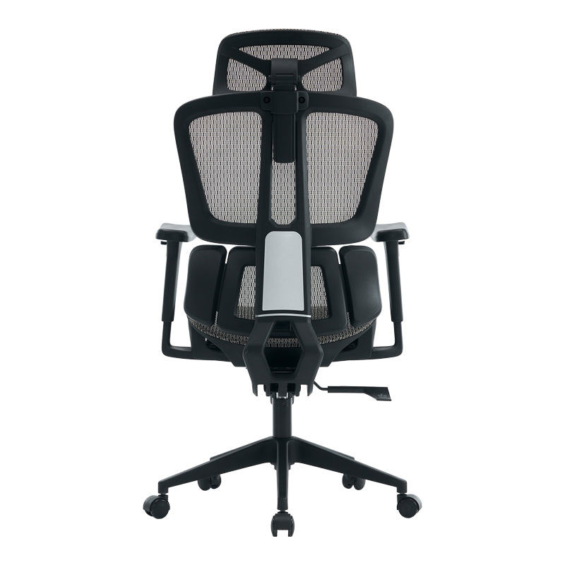 Scaun de birou ergonomic Ergo Flow, Negru-Gri, 73x64x112-135 cm