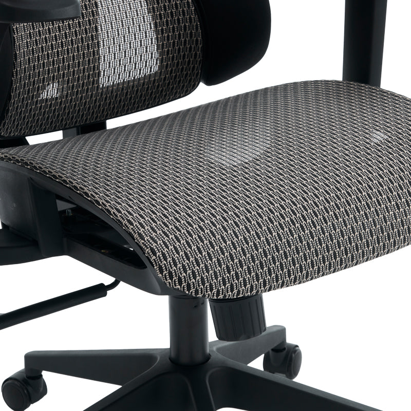 Scaun de birou ergonomic Ergo Flow, Negru-Gri, 73x64x112-135 cm
