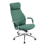 Scaun de birou managerial Ferka, piele PU, 64x71x128 cm - Verde