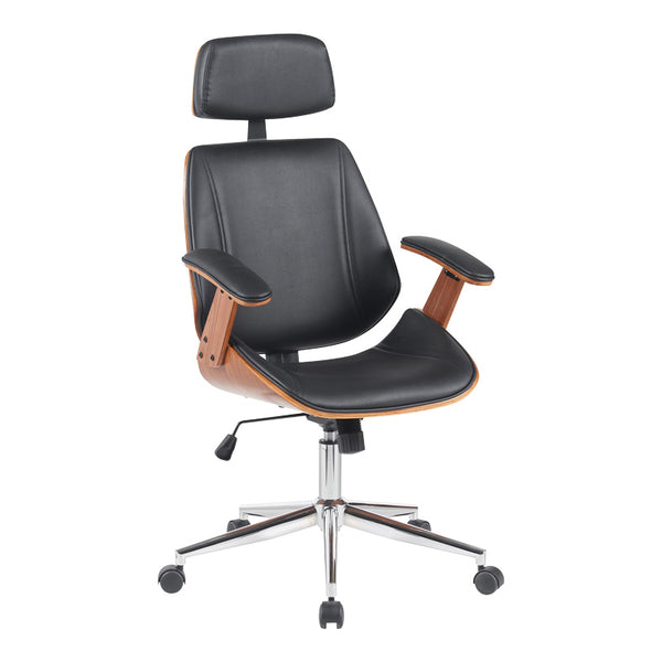 Scaun de birou directorial Fetseno, piele PU, 53x56x124 cm