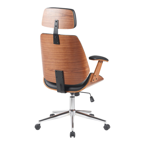 Scaun de birou directorial Fetseno, piele PU, 53x56x124 cm