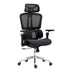 Scaun de birou ergonomic Jeffer, Mesh, Negru, 67x62x115-125cm