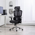 Scaun de birou ergonomic Jeffer, Mesh, Negru, 67x62x115-125 cm, perspectiva suplimentara
