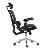 Scaun de birou ergonomic Jeffer, Mesh, Negru, 67x62x115-125 cm