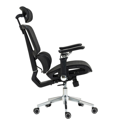 Scaun de birou ergonomic Jeffer, Mesh, Negru, 67x62x115-125 cm, foto produs 6