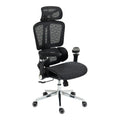 Scaun de birou ergonomic Jeffer, Mesh, Negru, 67x62x115-125 cm, foto produs 9