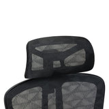Scaun de birou ergonomic Jeffer, Mesh, Negru, 67x62x115-125 cm