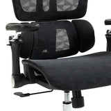 Scaun de birou ergonomic Jeffer, Mesh, Negru, 67x62x115-125 cm